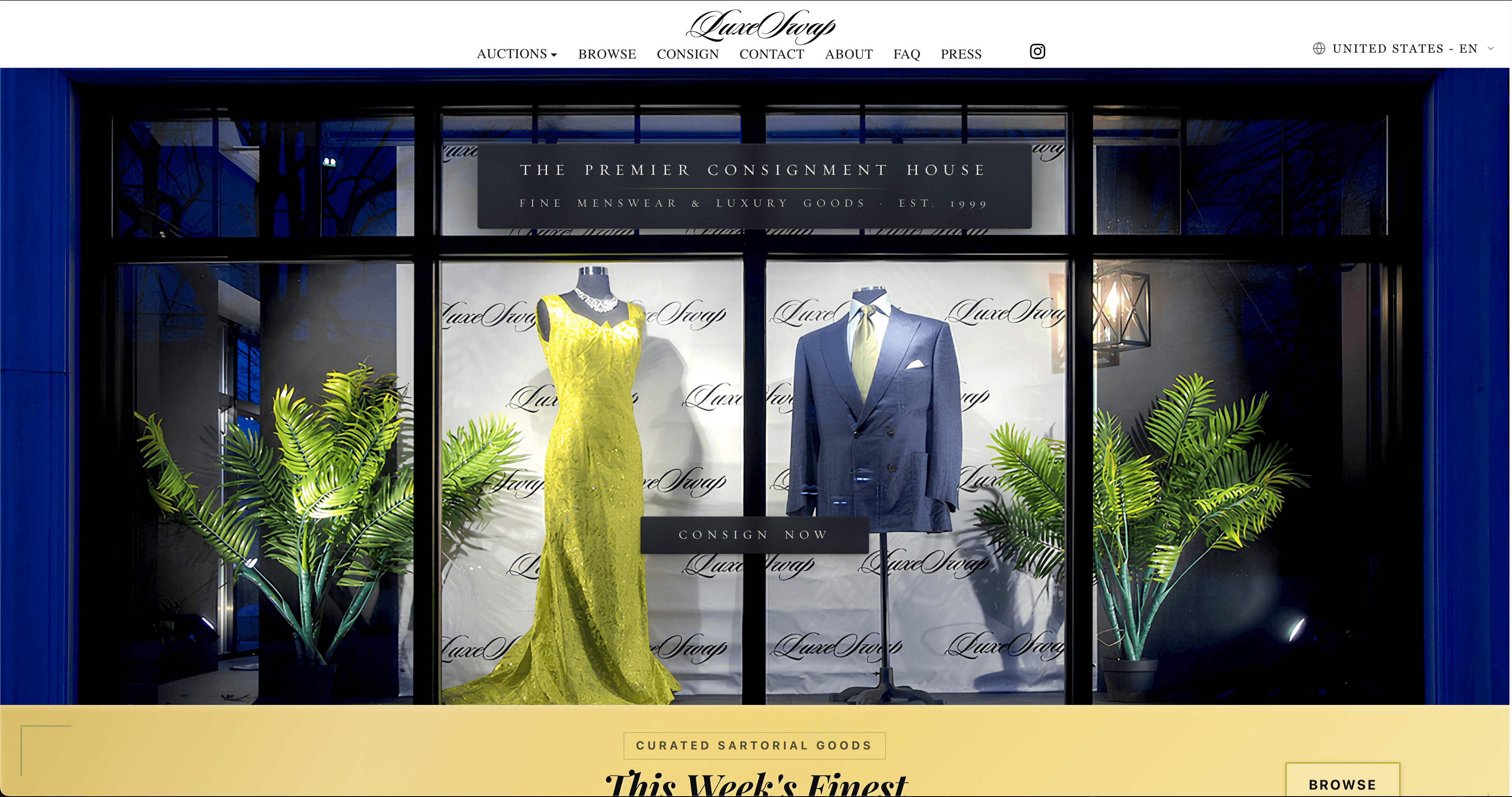 LuxeSwap Website screenshot